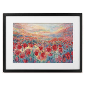 Watercolour Poppy Field Framed Art Print wall art product Egle Lipeikaite / Shutterstock