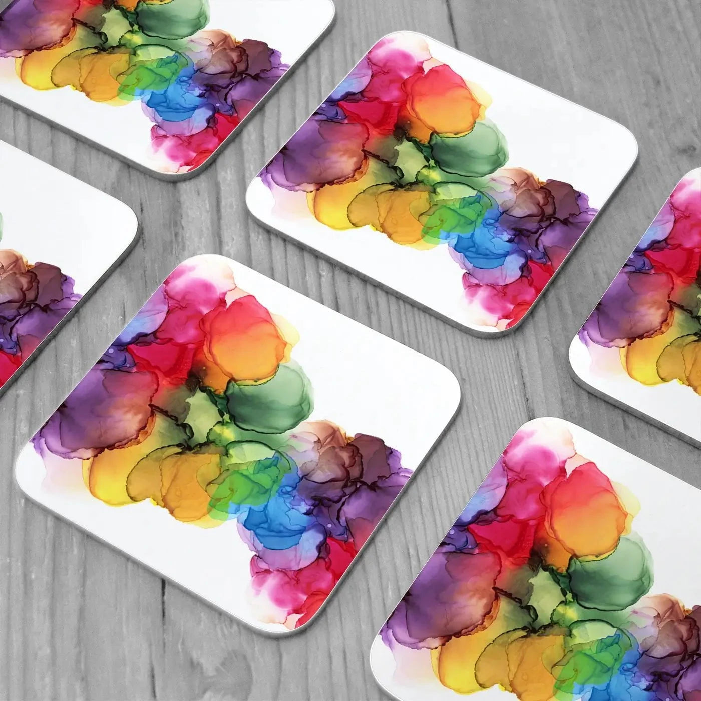 Watercolour Rainbow Curve Coaster Set Watercolour Rainbow Curve Coaster Set wall art product Rudchenko Liliia / Shutterstock