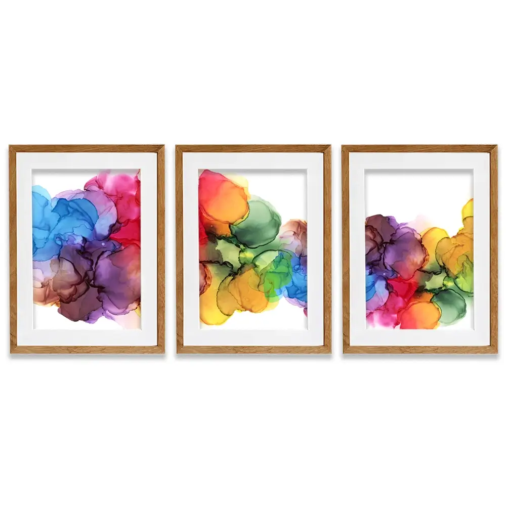 Watercolour Rainbow Curve Framed Art Print Trio Watercolour Rainbow Curve Framed Art Print Trio wall art product Rudchenko Liliia / Shutterstock