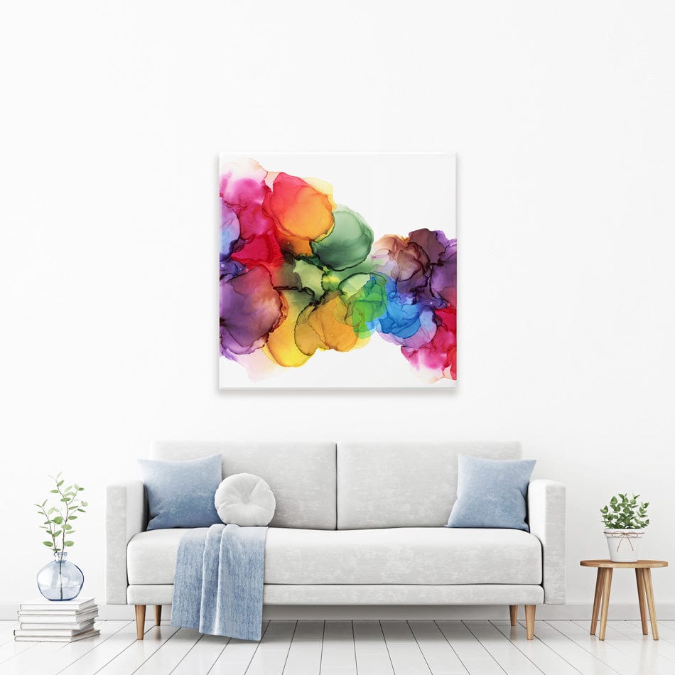 Watercolour Rainbow Curve Square Canvas Print wall art product Rudchenko Liliia / Shutterstock