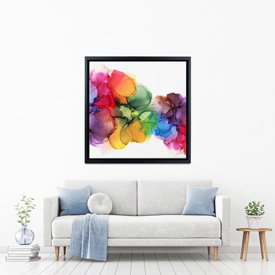 Watercolour Rainbow Curve Square Canvas Print wall art product Rudchenko Liliia / Shutterstock
