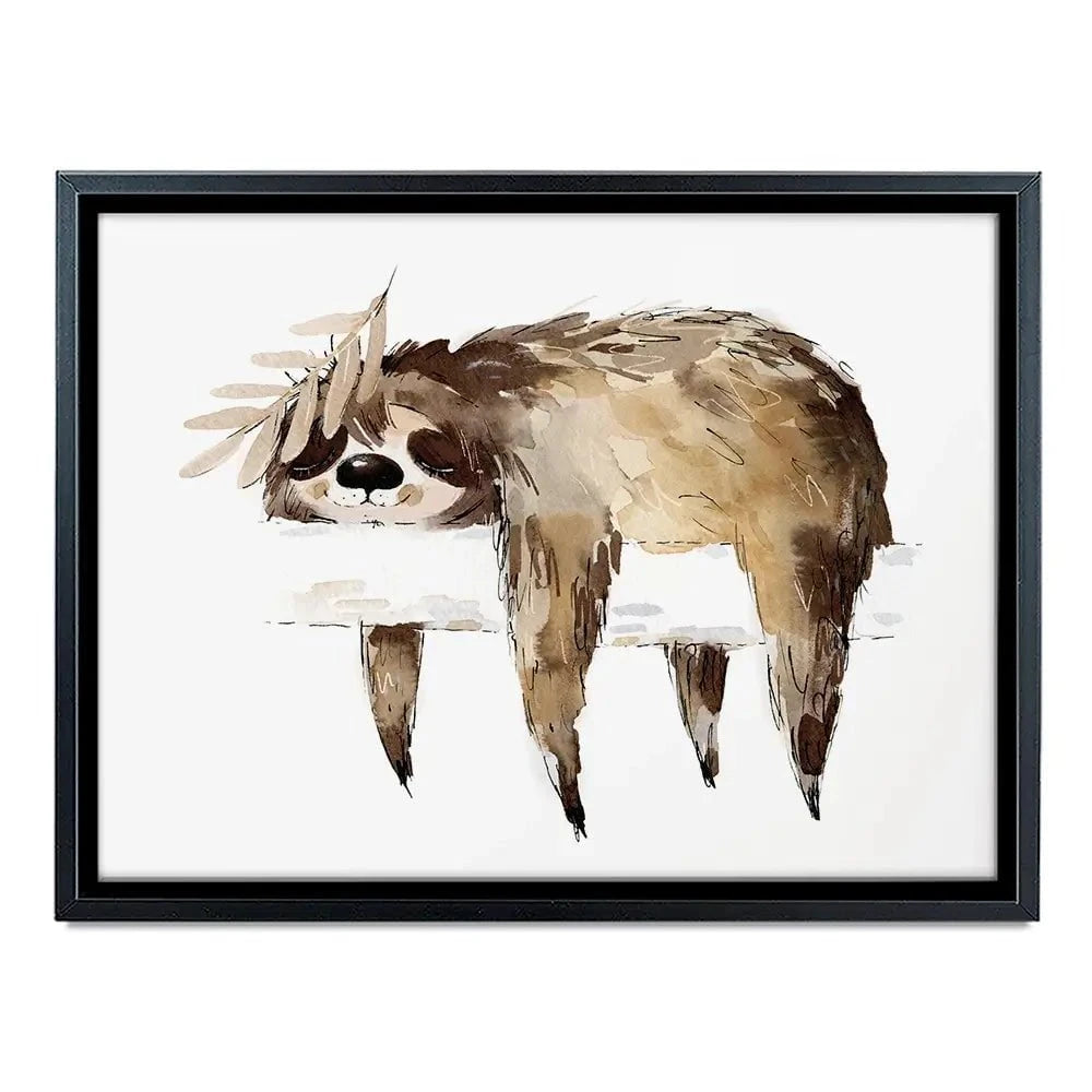 Watercolour Sloth Illustration Canvas Print Watercolour Sloth Illustration Canvas Print wall art product Natallia Bushuyeva / Shutterstock