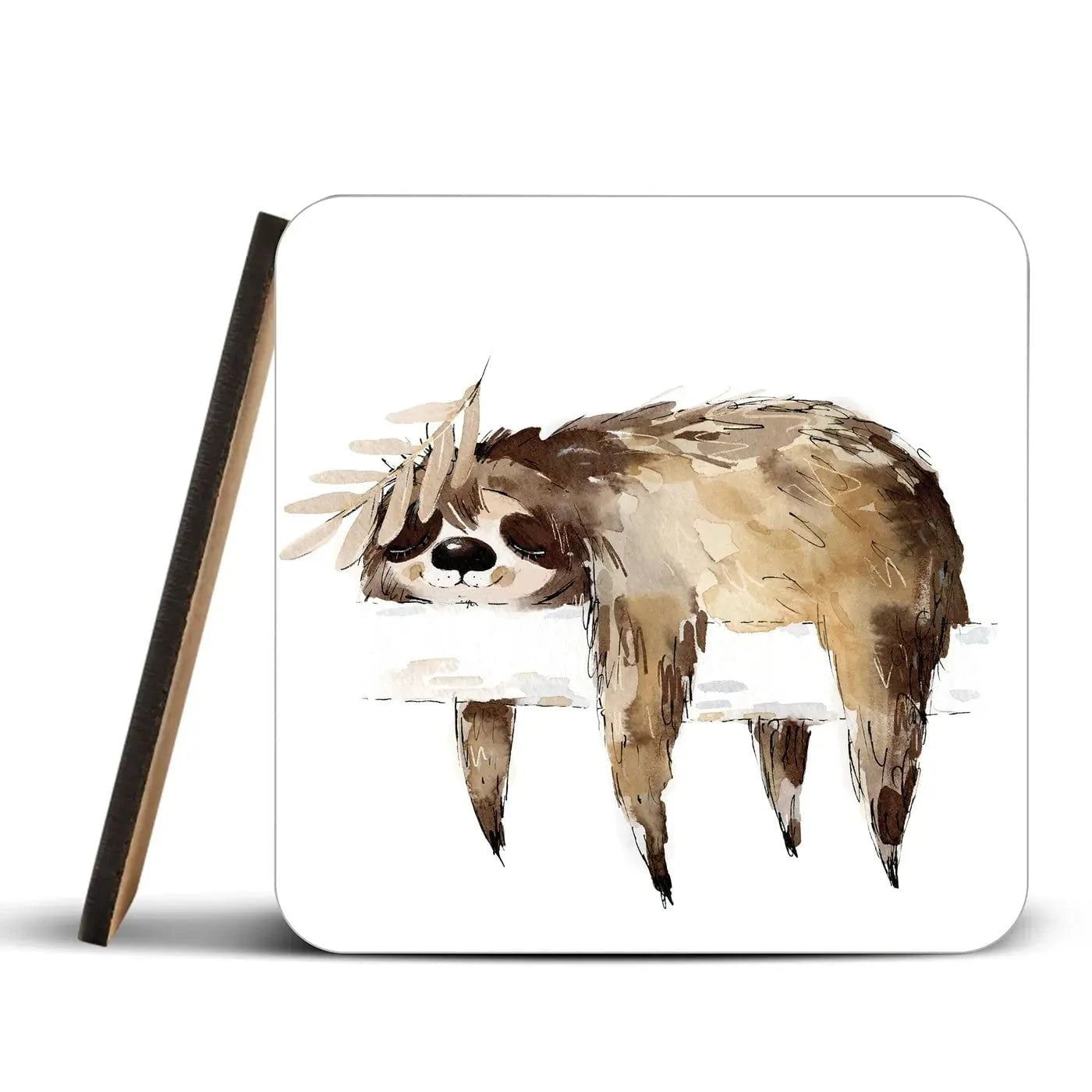 Watercolour Sloth Illustration Coaster Set Watercolour Sloth Illustration Coaster Set wall art product Natallia Bushuyeva / Shutterstock