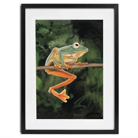 Watercolour Tree Frog Framed Art Print Watercolour Tree Frog Framed Art Print wall art product Michael Willett