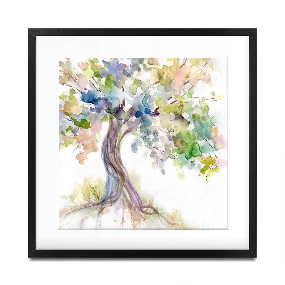 Watercolour Tree Of Life Square Framed Art Print Watercolour Tree Of Life Square Framed Art Print wall art product Carol Robinson