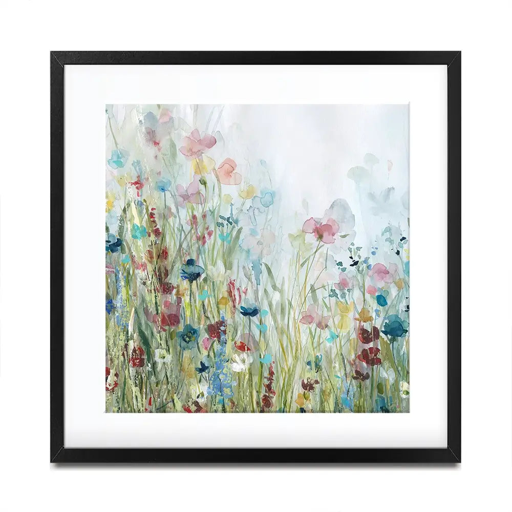 Watercolour Wildflower Meadow Square Framed Art Print Watercolour Wildflower Meadow Square Framed Art Print wall art product Carol Robinson