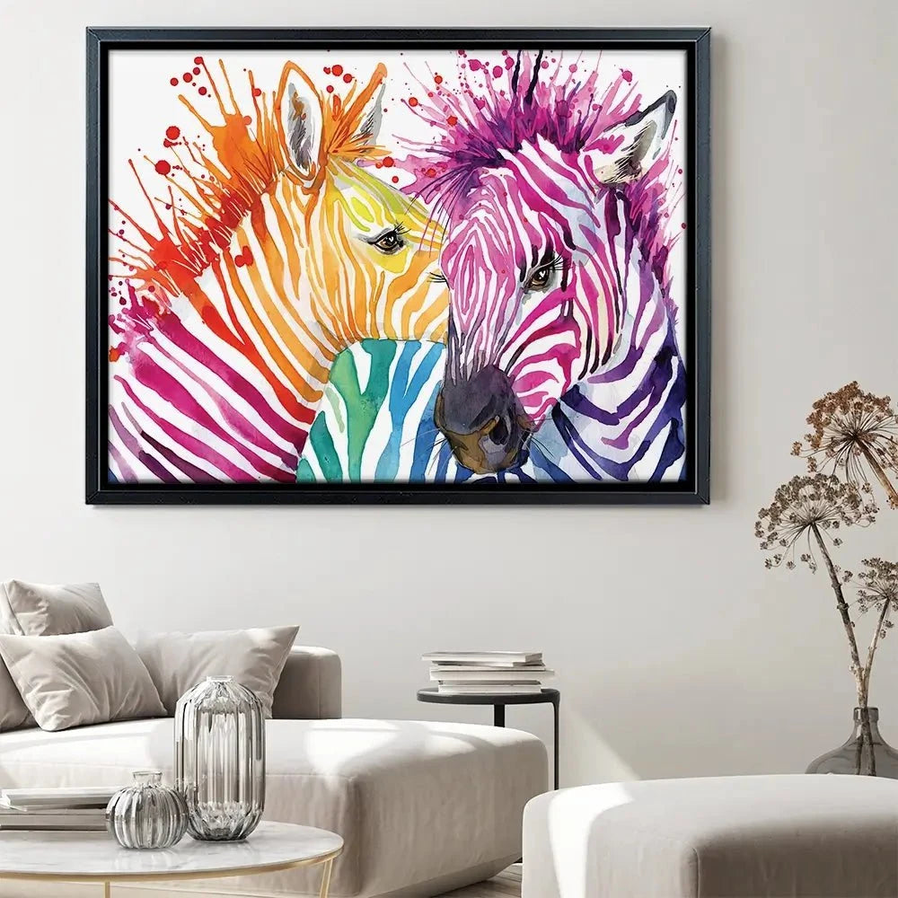 Watercolour Zebra Canvas Print Watercolour Zebra Canvas Print wall art product Faenkova Elena / Shutterstock