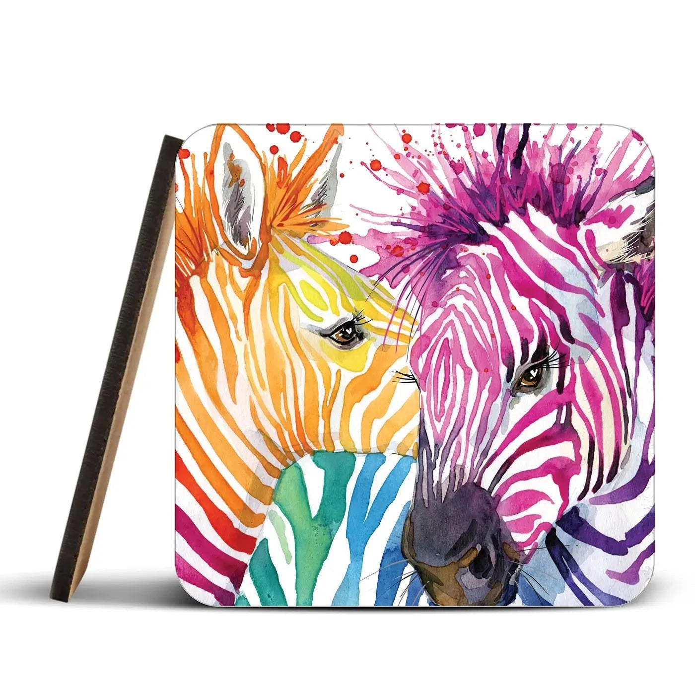 Watercolour Zebra Coaster Set Watercolour Zebra Coaster Set wall art product Faenkova Elena / Shutterstock