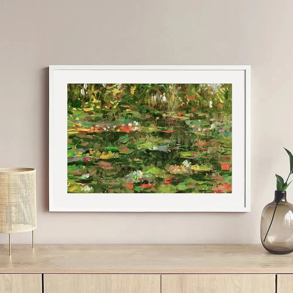 Waterlillies Cascade Framed Art Print Waterlillies Cascade Framed Art Print wall art product Melissa Wang
