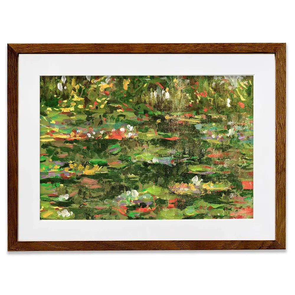 Waterlillies Cascade Framed Art Print Waterlillies Cascade Framed Art Print wall art product Melissa Wang