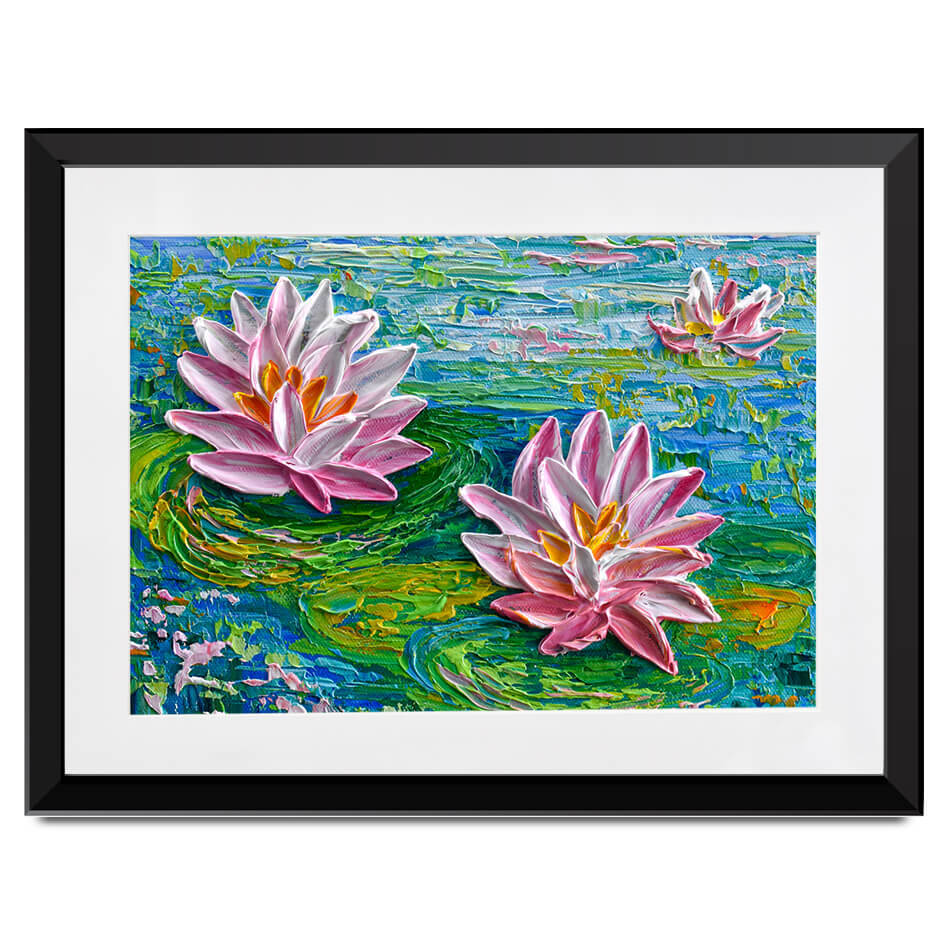 Waterlillies Pond 2 Framed Art Print Waterlillies Pond 2 Framed Art Print wall art product Olga Tkachyk