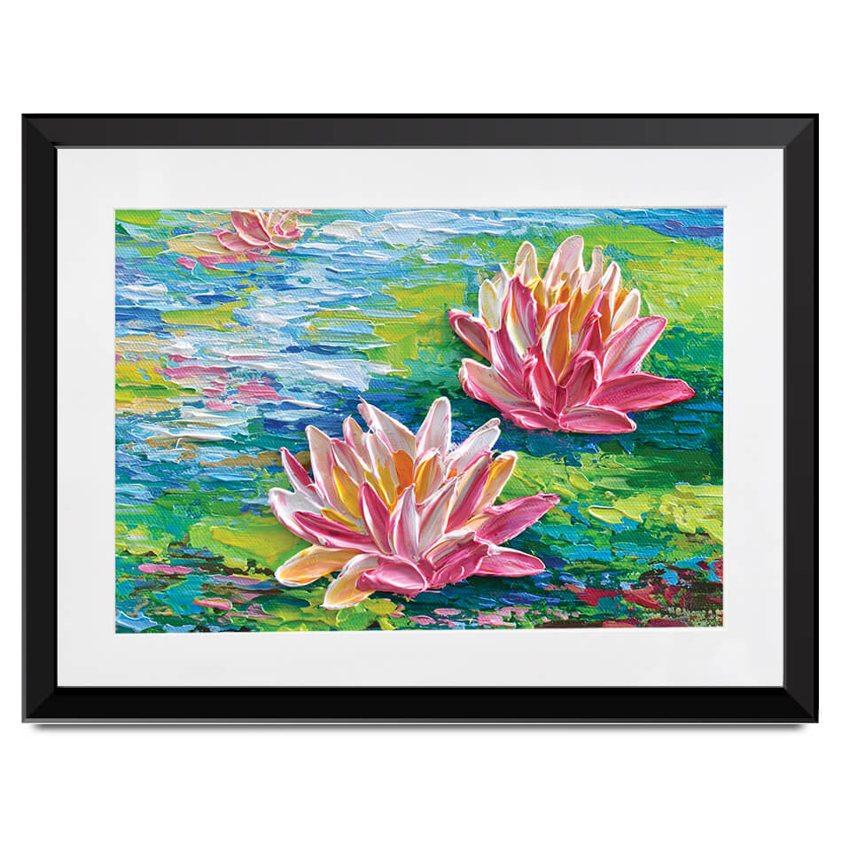 Waterlillies Pond Framed Art Print Waterlillies Pond Framed Art Print wall art product Olga Tkachyk