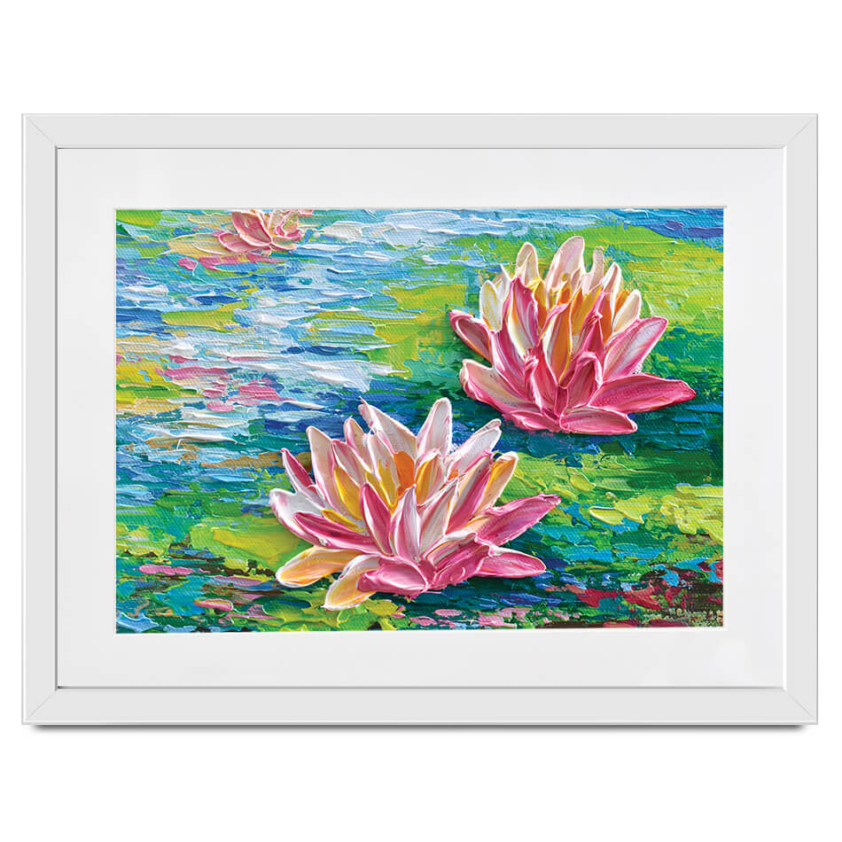 Waterlillies Pond Framed Art Print Waterlillies Pond Framed Art Print wall art product Olga Tkachyk