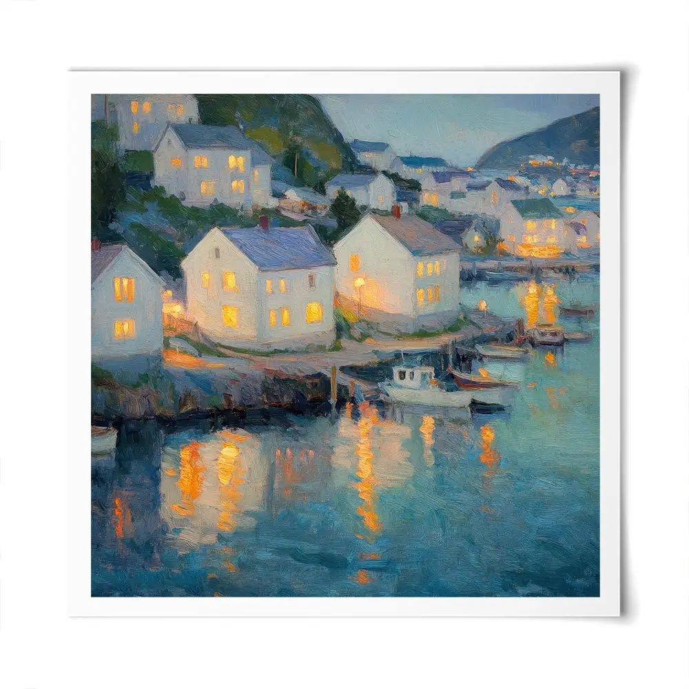 Waterside Evening Square Art Print Waterside Evening Square Art Print wall art product Tanya Ocean