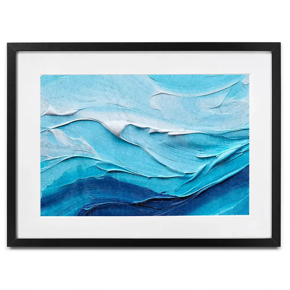 Waves Of Blue Framed Art Print Waves Of Blue Framed Art Print wall art product Art Print Shop