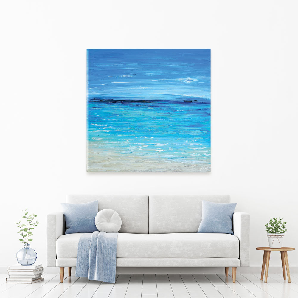 Waves Of Happiness Canvas Print Waves Of Happiness Canvas Print wall art product Jo Gough