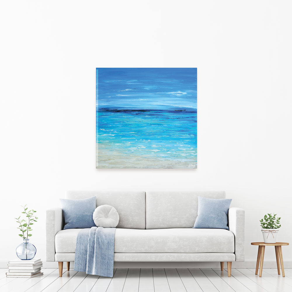 Waves Of Happiness Canvas Print Waves Of Happiness Canvas Print wall art product Jo Gough