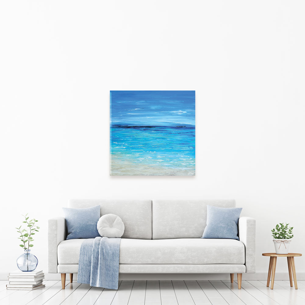 Waves Of Happiness Canvas Print Waves Of Happiness Canvas Print wall art product Jo Gough