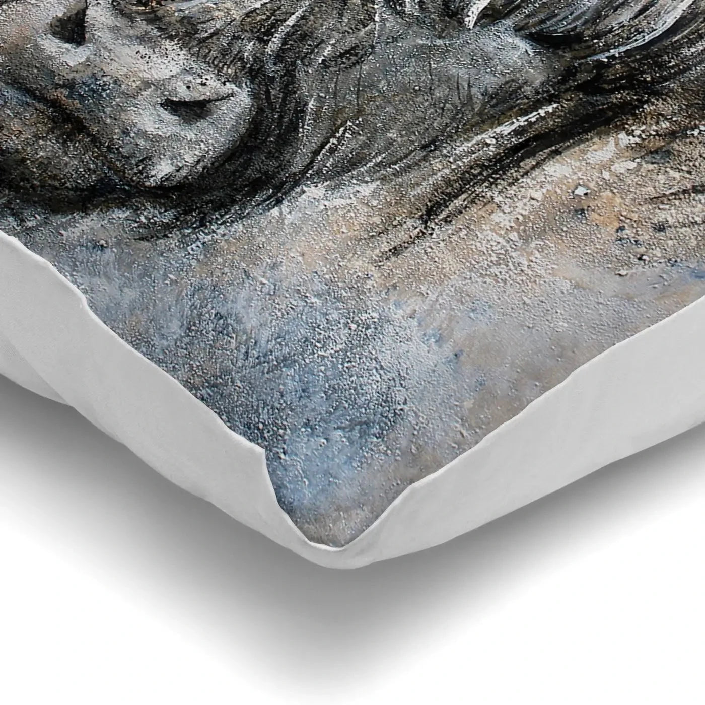 Weathered Highland Cow Cushion Weathered Highland Cow Cushion wall art product Studio Paint-Ing