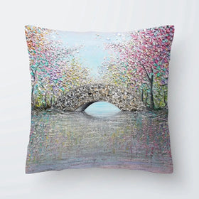 What A Wonderful World Cushion What A Wonderful World Cushion wall art product Nada Khatib