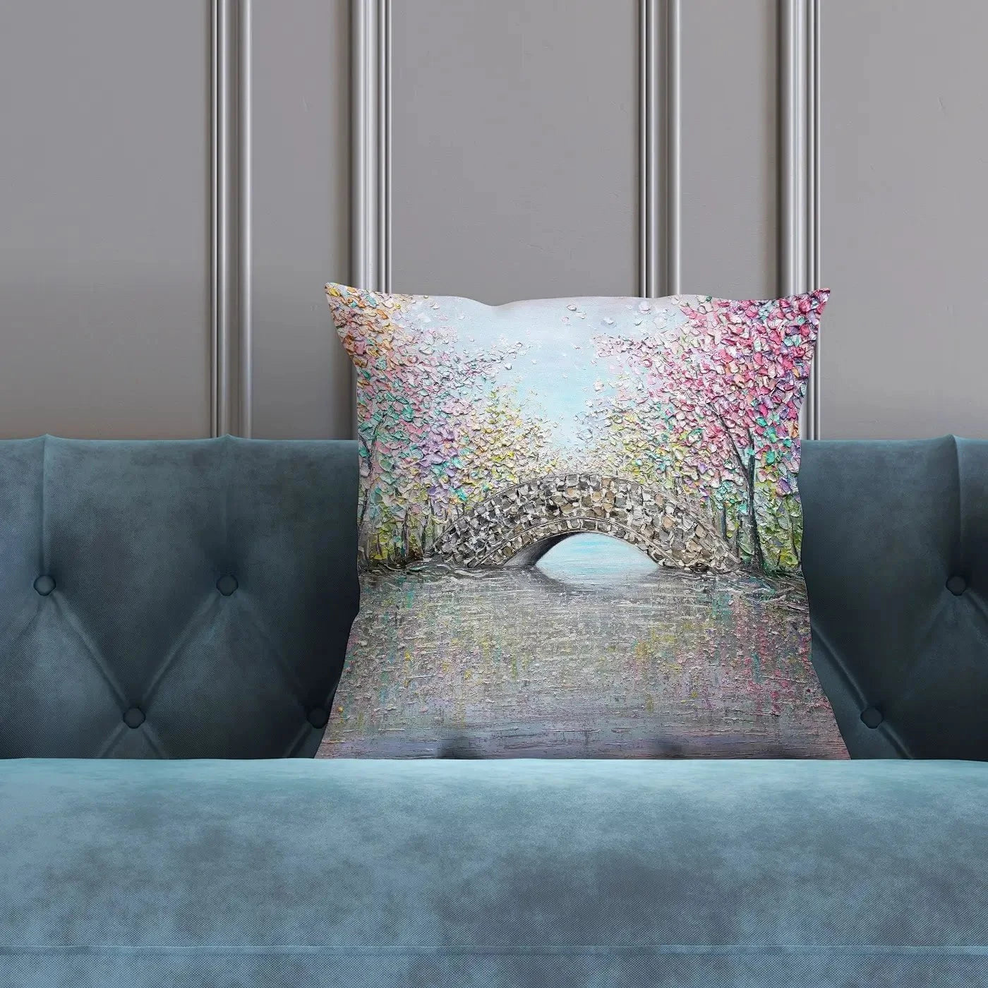 What A Wonderful World Cushion What A Wonderful World Cushion wall art product Nada Khatib