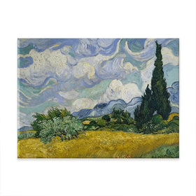 Wheat Field With Cypresses Canvas Print Wheat Field With Cypresses Canvas Print wall art product Vincent Van Gogh