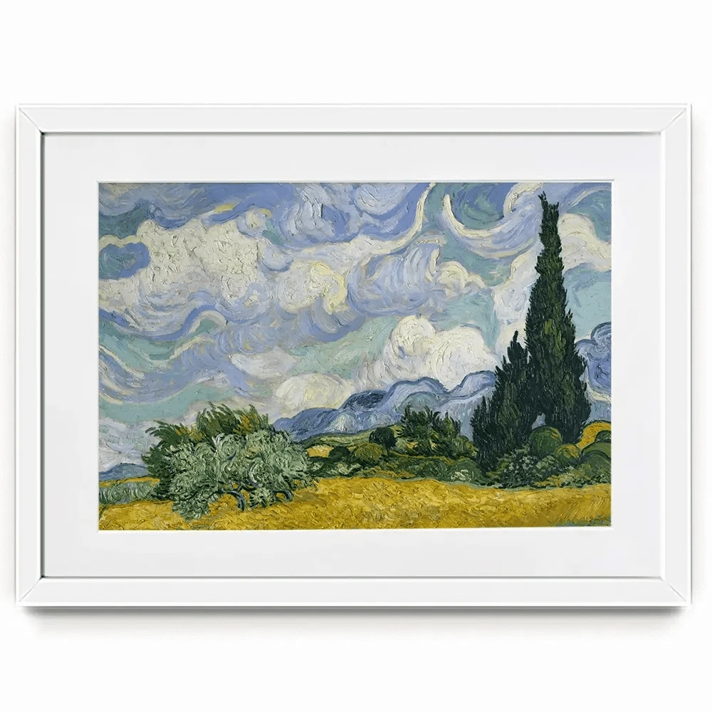 Wheat Field With Cypresses Framed Art Print Wheat Field With Cypresses Framed Art Print wall art product Vincent Van Gogh