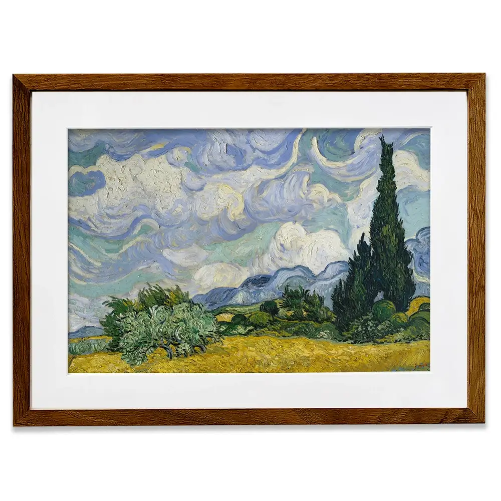 Wheat Field With Cypresses Framed Art Print Wheat Field With Cypresses Framed Art Print wall art product Vincent Van Gogh