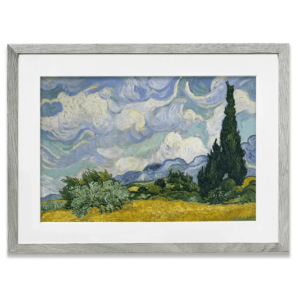 Wheat Field With Cypresses Framed Art Print Wheat Field With Cypresses Framed Art Print wall art product Vincent Van Gogh
