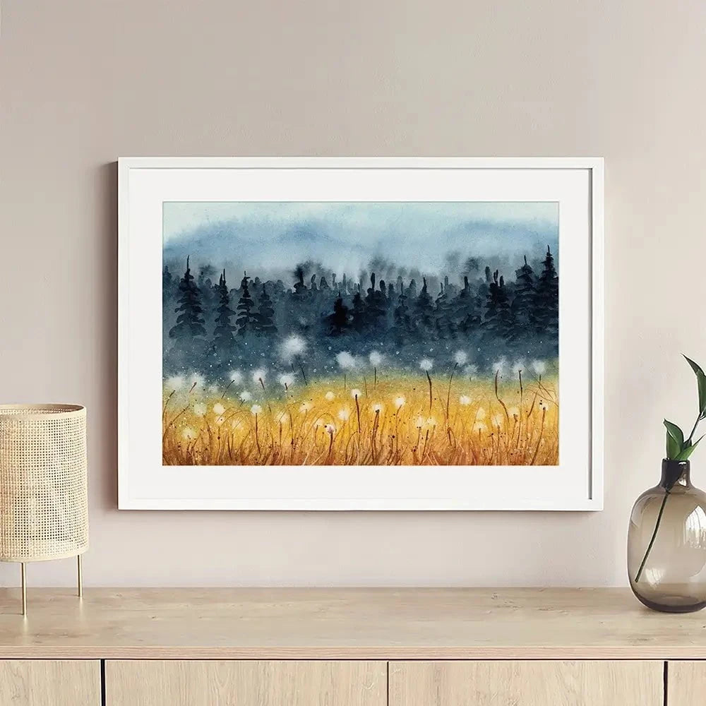Wheat Fields Framed Art Print Wheat Fields Framed Art Print wall art product Tarasova Mariya / Shutterstock