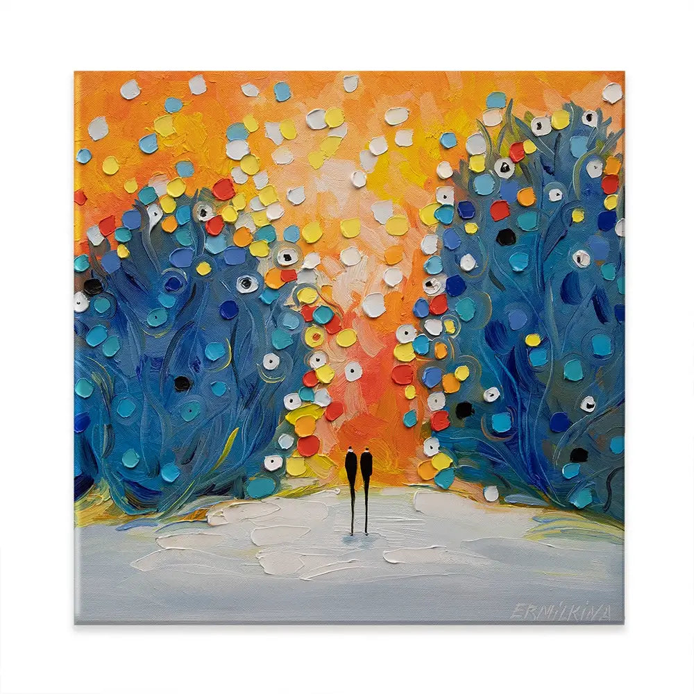 Where The Sun Touched Love Square Canvas Print Where The Sun Touched Love Square Canvas Print wall art product Ekaterina Ermilkina