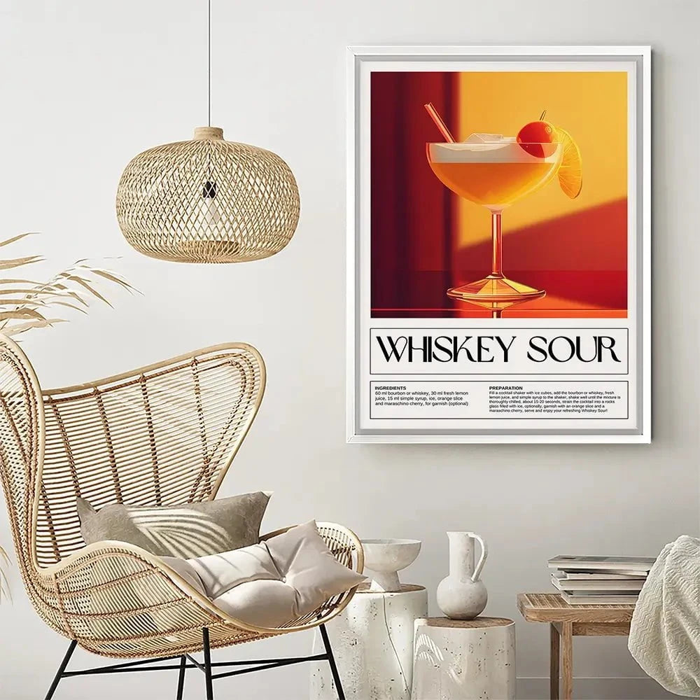 Whiskey Sour Recipe Canvas Print Whiskey Sour Recipe Canvas Print wall art product Art Print Shop