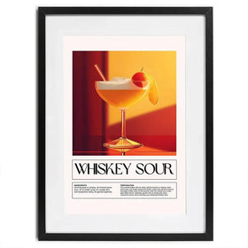 Whiskey Sour Recipe Framed Art Print Whiskey Sour Recipe Framed Art Print wall art product Art Print Shop