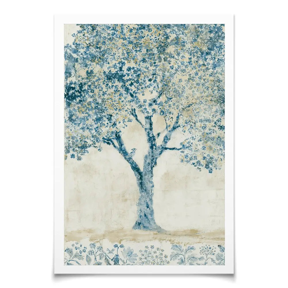 Whispered Indigo Tree Art Print Whispered Indigo Tree Art Print wall art product Chromatic Storm Studio