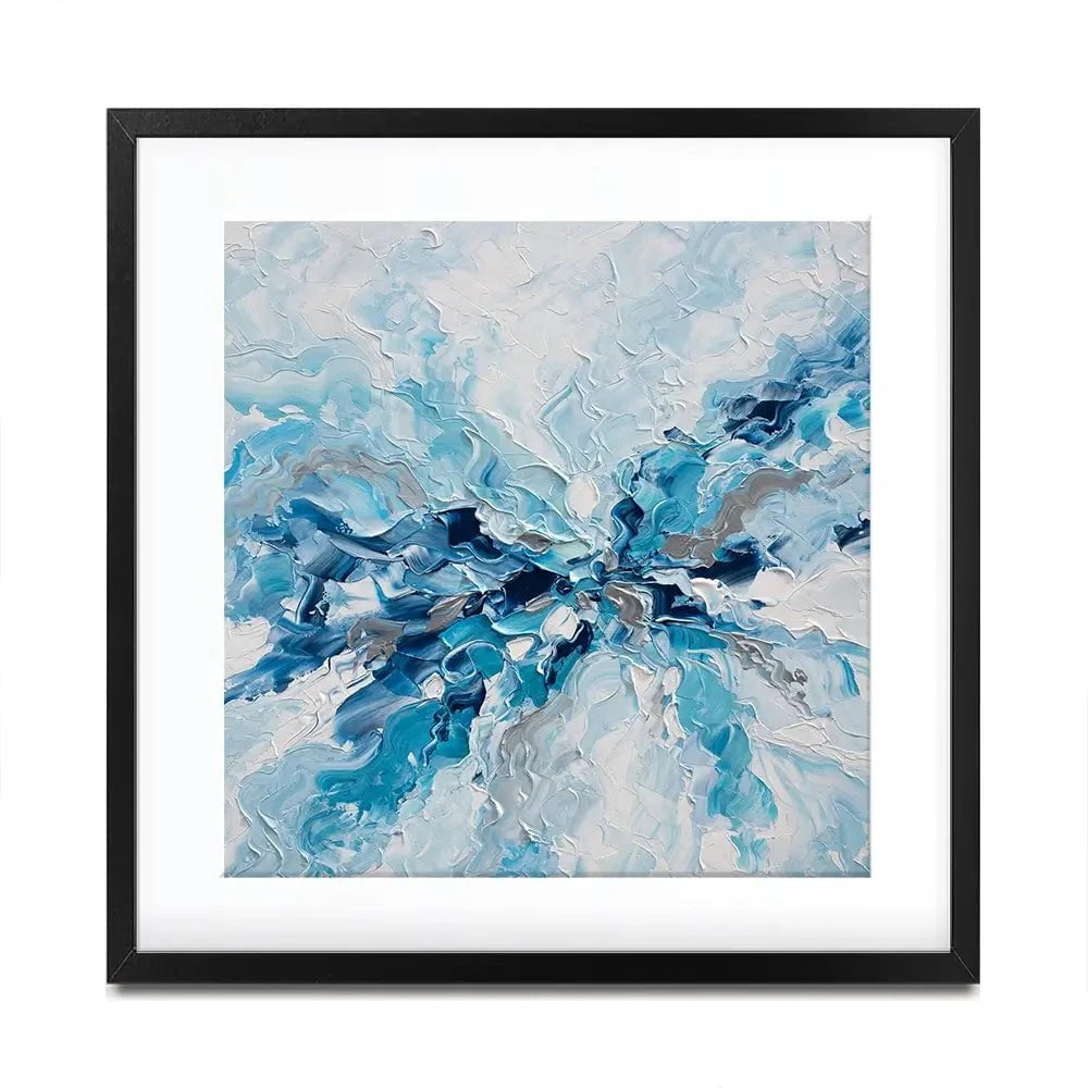 Whispering Blue Square Framed Art Print Whispering Blue Square Framed Art Print wall art product Olga Tkachyk