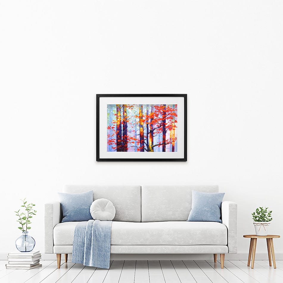 Whispers Of Autumn Love Framed Art Print wall art product Leon Devenice