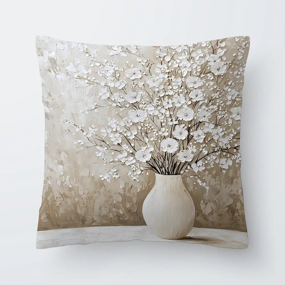 White Cherry Blossoms Cushion White Cherry Blossoms Cushion wall art product Franklyn Gregory - Independent