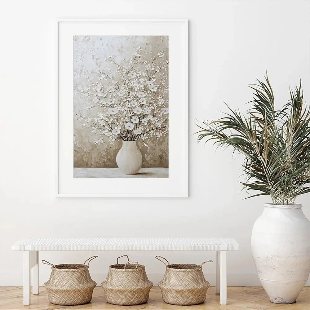 White Cherry Blossoms Framed Art Print White Cherry Blossoms Framed Art Print wall art product Franklyn Gregory - Independent