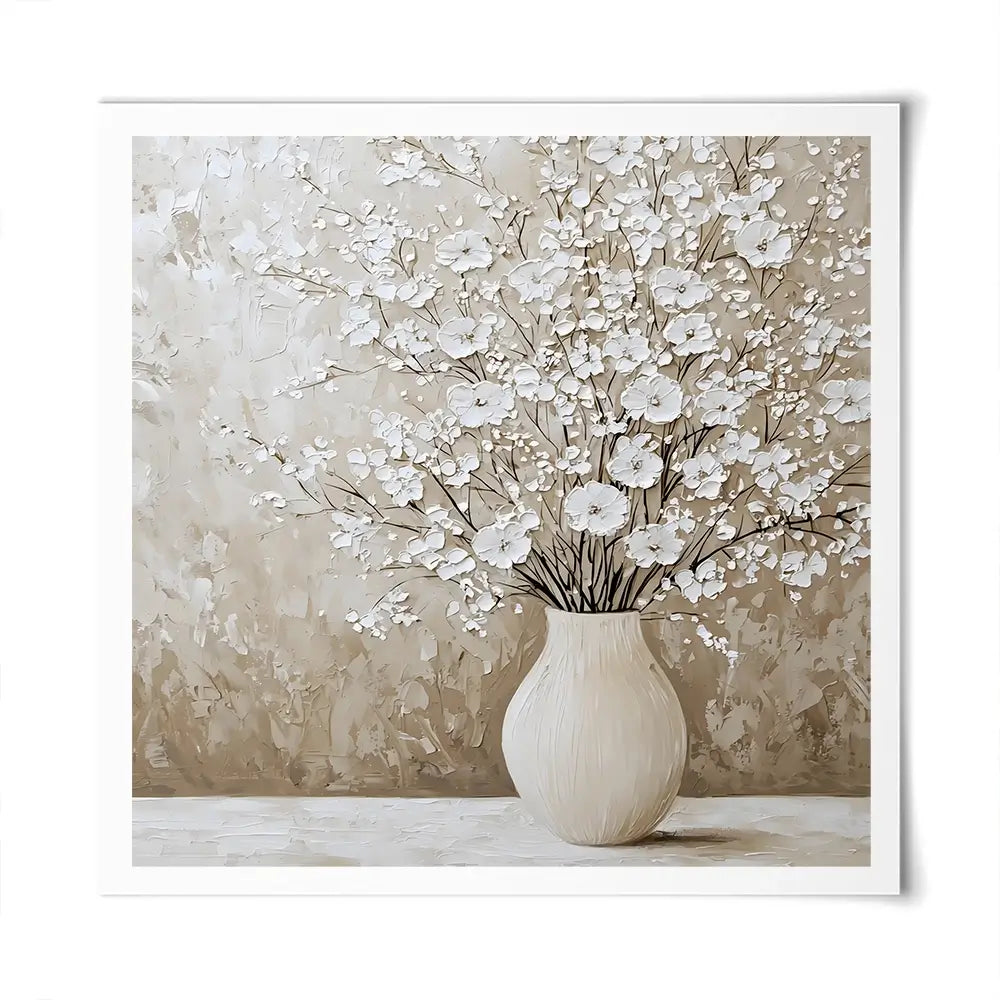 White Cherry Blossoms Square Art Print White Cherry Blossoms Square Art Print wall art product Franklyn Gregory - Independent