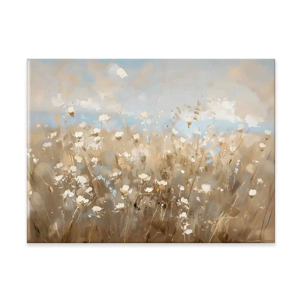 White Flower Field Canvas Print White Flower Field Canvas Print wall art product LSR Design Studio - Independent