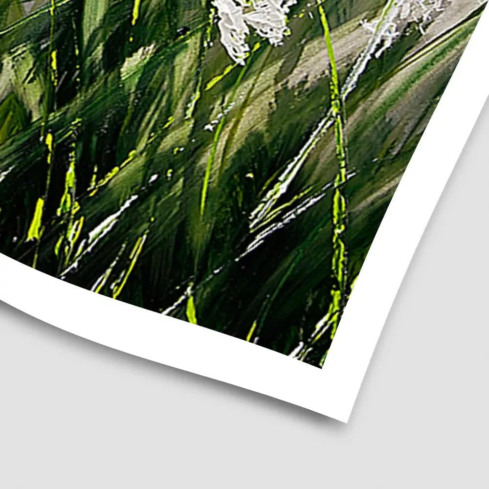 White Flowers Green Stems Art Print White Flowers Green Stems Art Print wall art product Osnat Tzadok