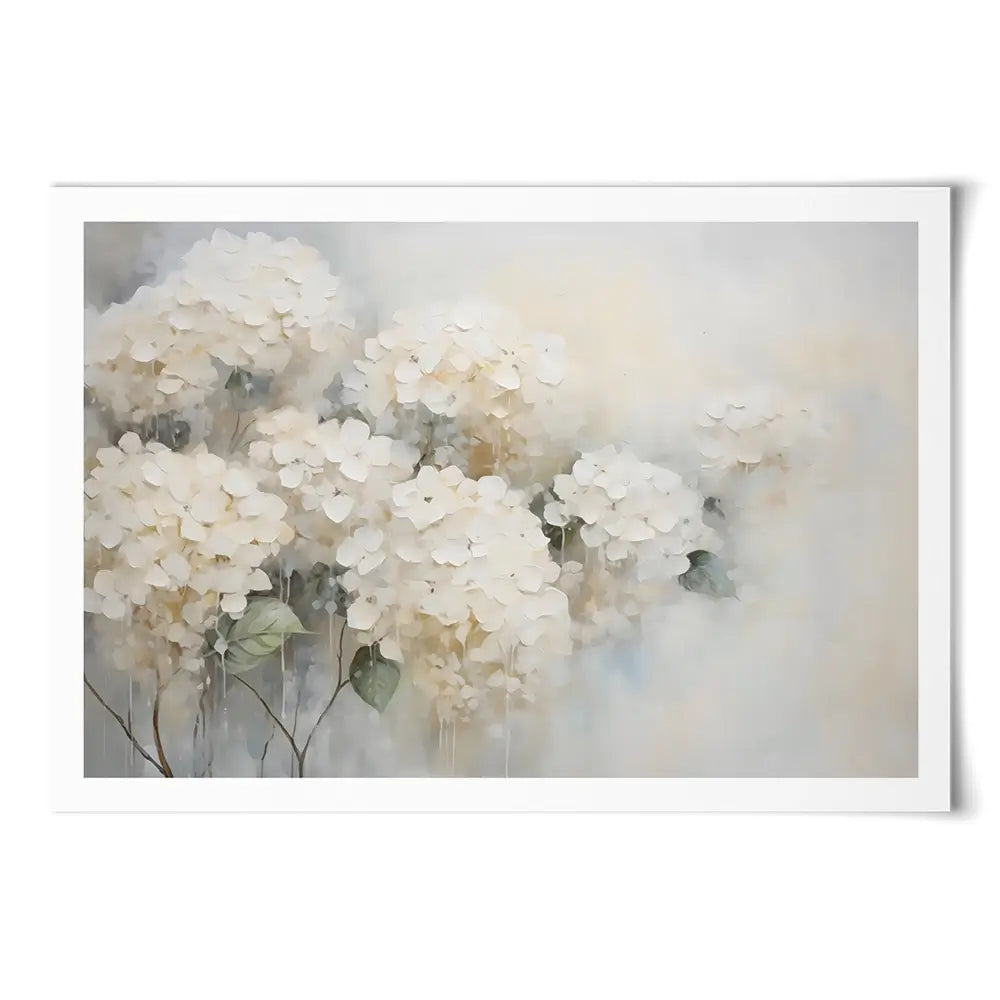 White Hydrangeas Art Print White Hydrangeas Art Print wall art product Arlington Prints - Independent