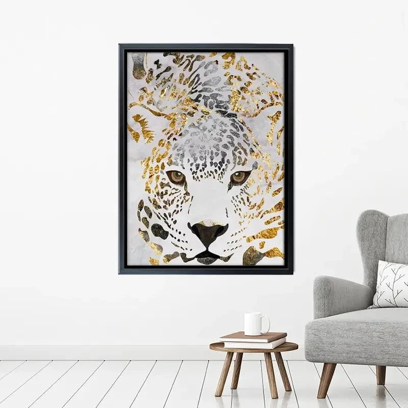 White Jaguar Canvas Print White Jaguar Canvas Print wall art product Sarah Manovski