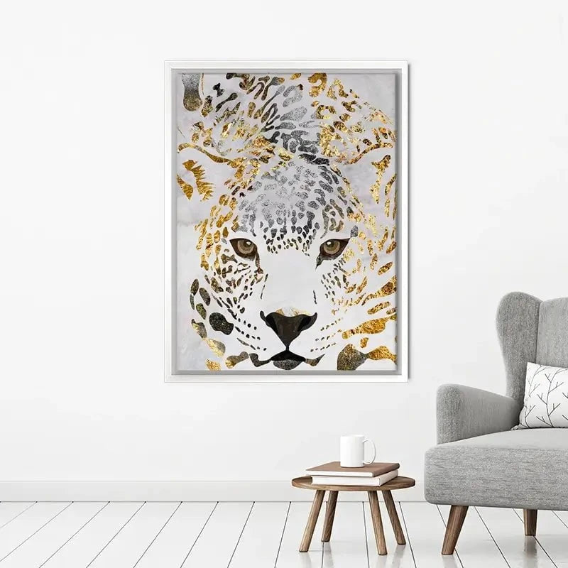 White Jaguar Canvas Print White Jaguar Canvas Print wall art product Sarah Manovski