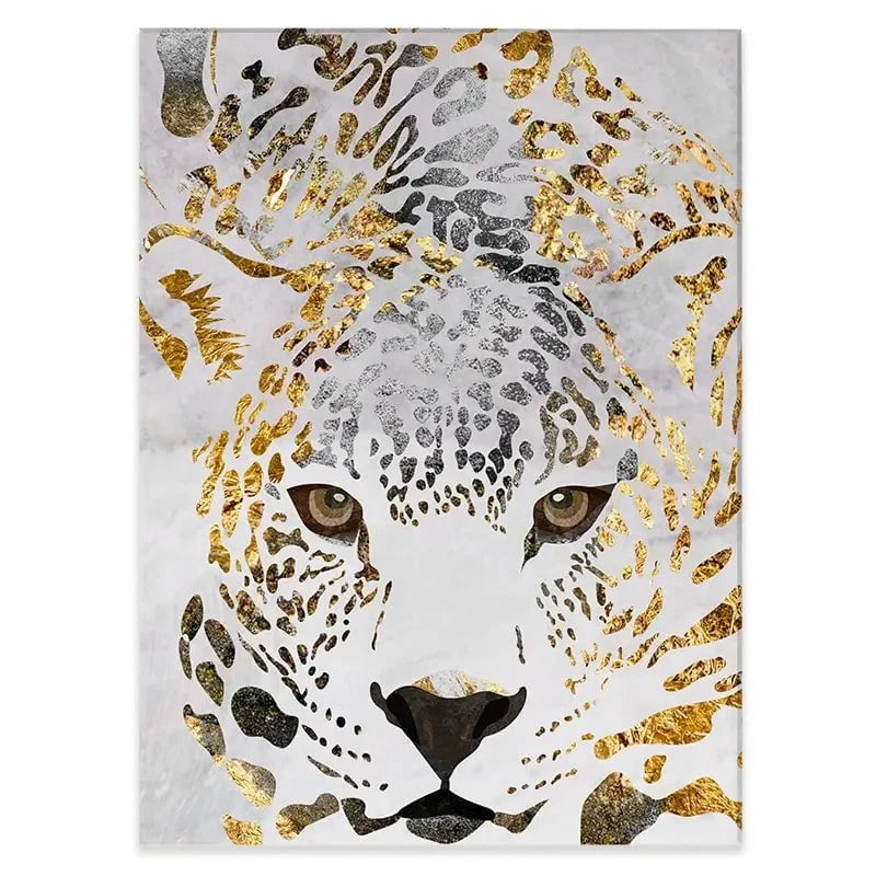 White Jaguar Canvas Print White Jaguar Canvas Print wall art product Sarah Manovski