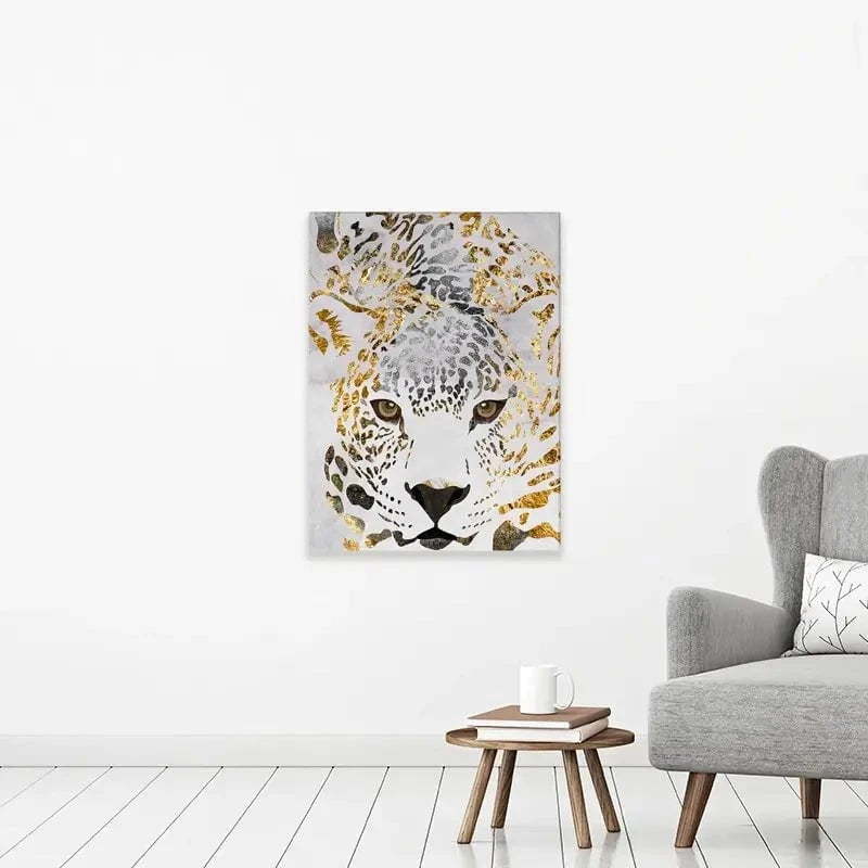 White Jaguar Canvas Print White Jaguar Canvas Print wall art product Sarah Manovski