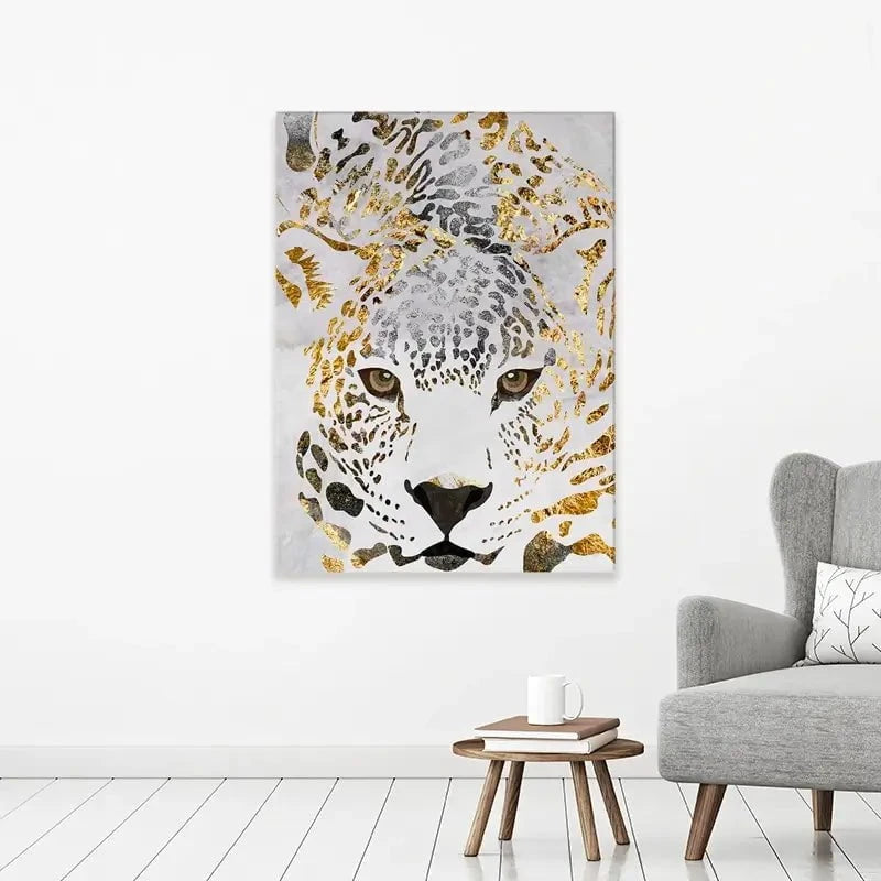 White Jaguar Canvas Print White Jaguar Canvas Print wall art product Sarah Manovski