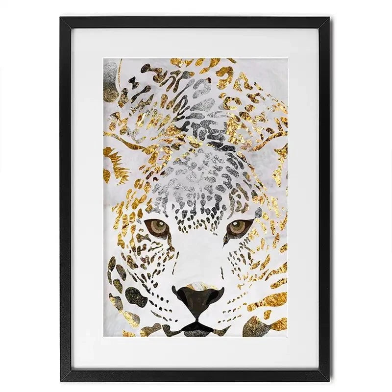 White Jaguar Framed Art Print White Jaguar Framed Art Print wall art product Sarah Manovski
