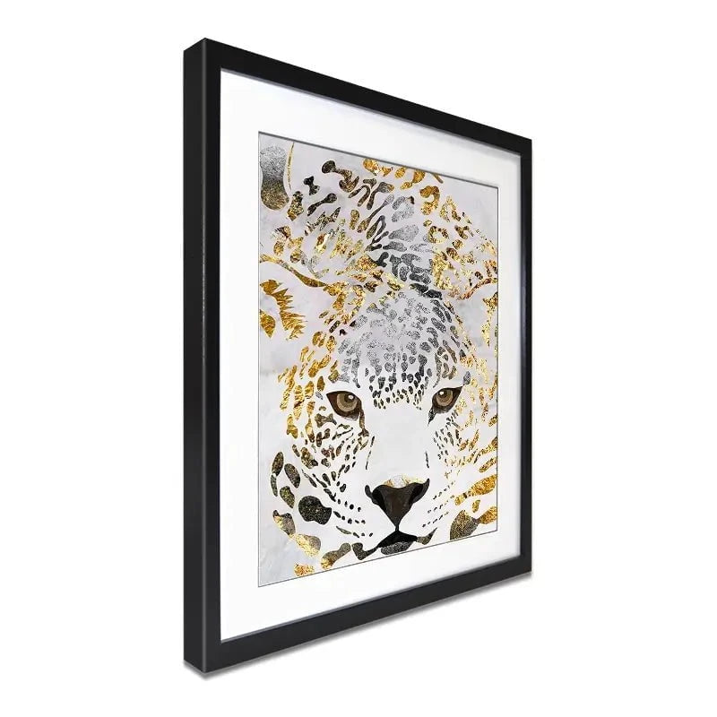 White Jaguar Framed Art Print White Jaguar Framed Art Print wall art product Sarah Manovski