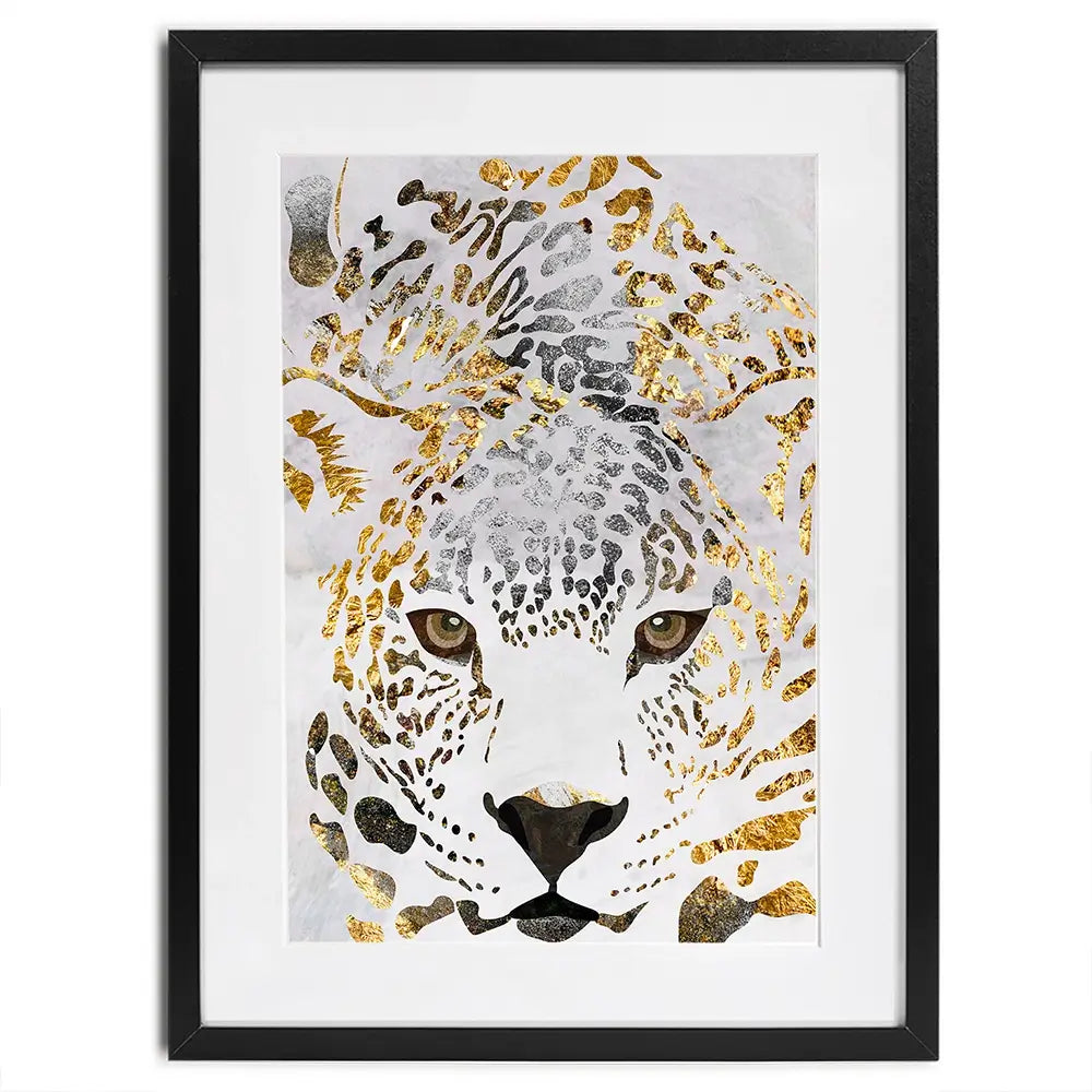 White Jaguar Framed Art Print White Jaguar Framed Art Print wall art product Sarah Manovski